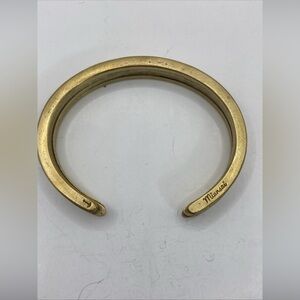 Miansai Brass gold-tone Heavy cuff bangle bracelet.